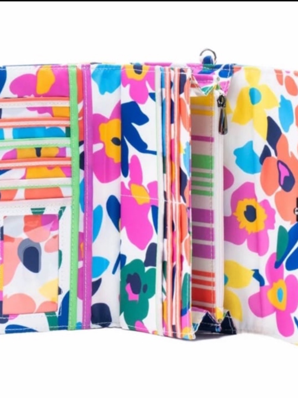 NWT Lug Stroll RFID Wristlet Wallet in Wildflower Brights 🩷💙💛🩵💚🧡❤️ - Picture 7 of 8